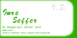 imre seffer business card